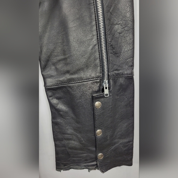 Vintage Harley-Davidson Leather Chaps Pants #569 Size L - Picture 14 of 16